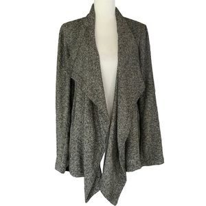 Eileen Fisher Women’s Cardigan Large Gray Open Front Cotton Blend